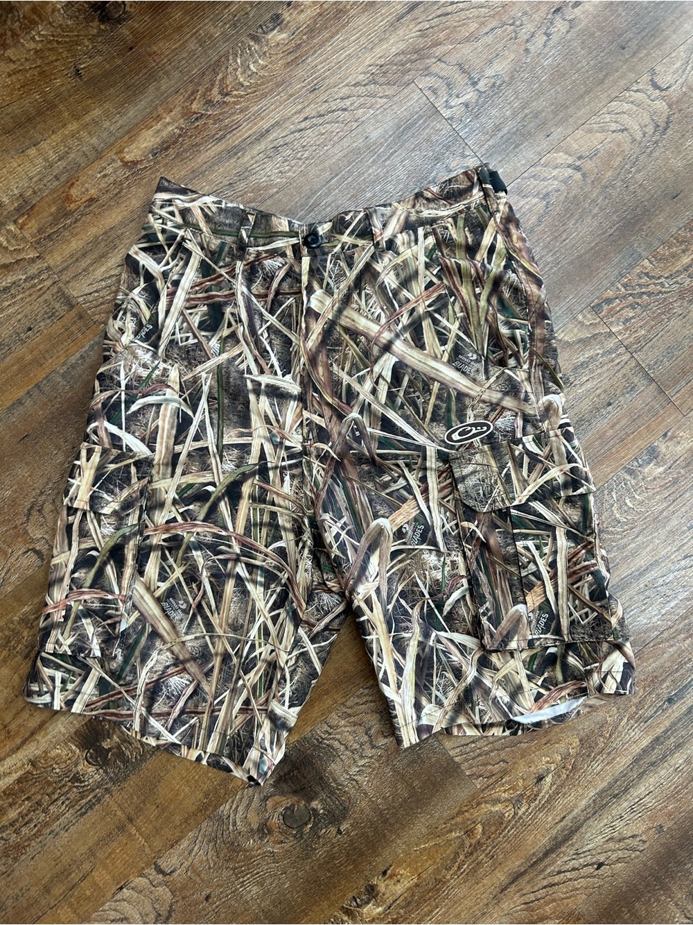 Drake Men's Camo Cargo Shorts - Brown & Green Realtree Pattern